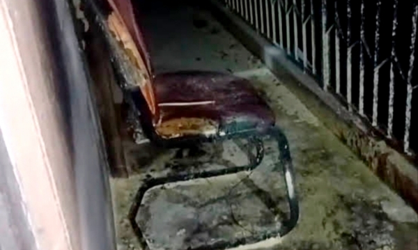 Image Related to the Petrol Bombs Hurled At Laban Police Station In Shillong.