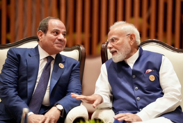 PM Narendra Modi with Egyptian President Abdel Fattah el-Sisi