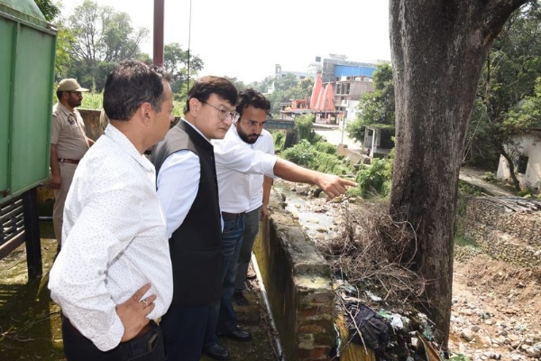 DC Udhampur inspects ongoing development works at Birma, Devika Ghat and Town Hall