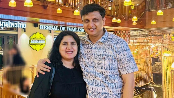 Veena Vijayan with husband and former Minister Mohammed Royas