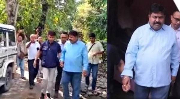 Image of the Vigilance Cell Conducting Raid In Golaghat Linked To ACS Officer Deveswar Bora.