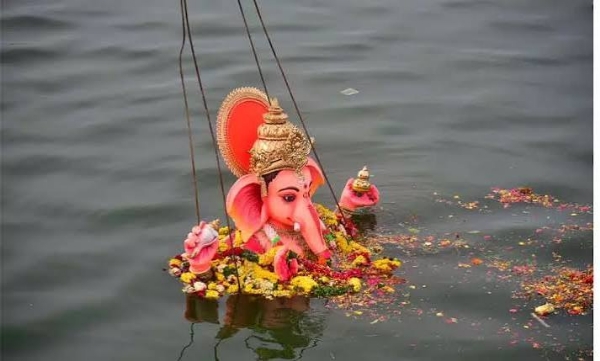 Ganesh idol immersions begin across Hyderabad on third day of festival representation pic