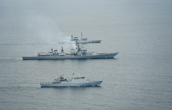 Indian warship and Pakistani vessel collide in the North Arabian Sea.