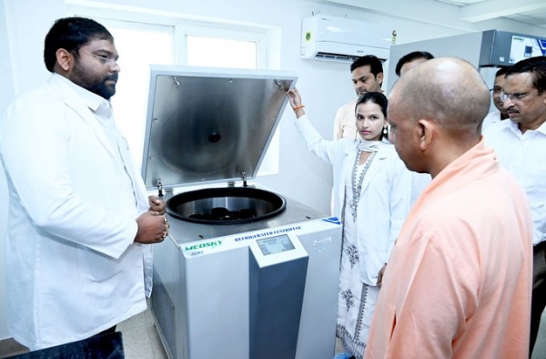 UP CM during opening of an Indian Medical Association (IMA) charitable blood center in Gorakhpur UP CM during opening of an Indian Medical Association (IMA) charitable blood center in Gorakhpur