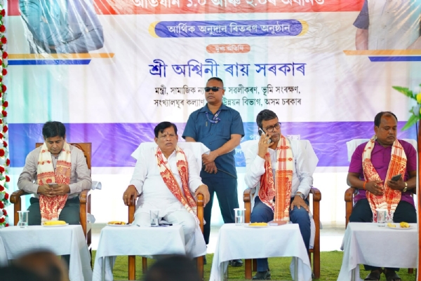 Social Justice and Empowerment, Land Conservation and Minority Welfare and Development Minister Ashwini Ray Sarkar in a program.
