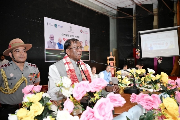 Assam Governor Lakshman Prasad Acharya on Friday participating in the second day of the Nasha Mukt Bharat Sankalp Padayatra at Sribhumi. Assam Governor Lakshman Prasad Acharya on Friday participating in the second day of the Nasha Mukt Bharat Sankalp Padayatra at Sribhumi.