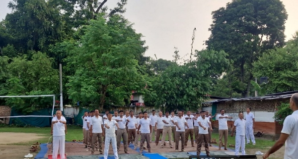 Image of the Yoga Session Organising at SSB’s Morigaon Company