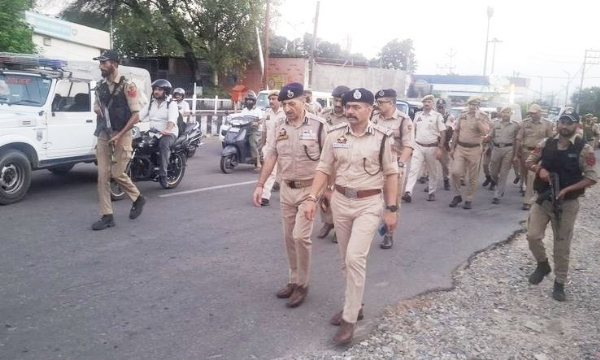 IGP Jammu Leads Road March To Review Security Arrangements IGP Jammu Leads Road March To Review Security Arrangements
