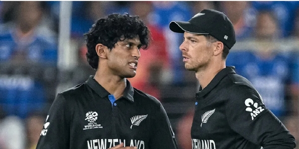 Rachin Ravindra (left) and Mitchell Santner (right) Rachin Ravindra (left) and Mitchell Santner (right)