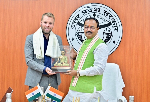 Keshav Prasad Maurya received a courtesy call from a high-level German delegation