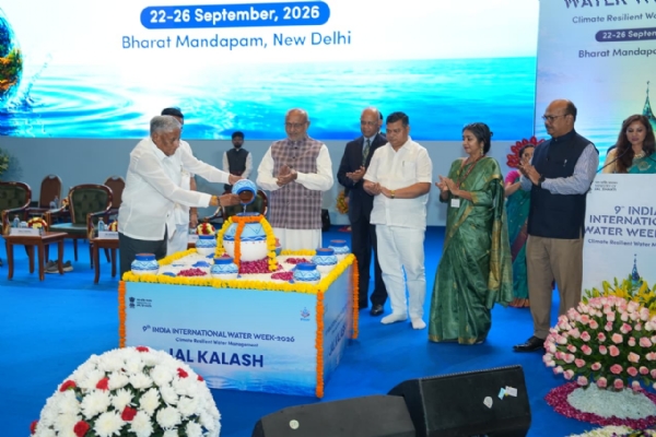 Vice President Radhakrishnan on Tuesday inaugurated the 9th India International Water Week 2026 at Bharat Mandapam