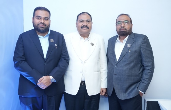 German Green Steel & Power Limited Whole-Time Director Ibrarulhaq Iraqi and others at the company’s IPO launch in Mumbai.