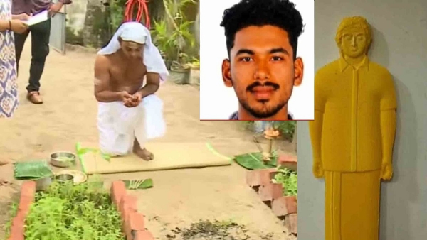 Last rites of Goutham Krishna being performed