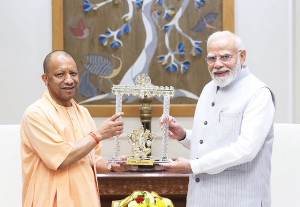 Yogi Adityanath met Prime Minister Narendra Modi at 7 Lok Kalyan Marg in New Delhi
