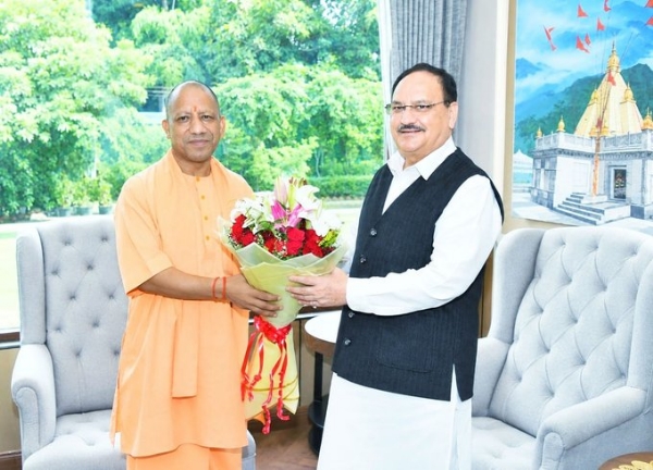 Yogi Adityanath held a courtesy meeting with Union Health and Family Welfare Minister Jagat Prakash Nadda in New Delhi