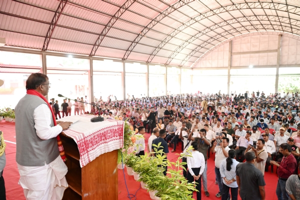 Governor Laxman Prasad Acharya Leading Anti-Drug Padayatra in Diphu.