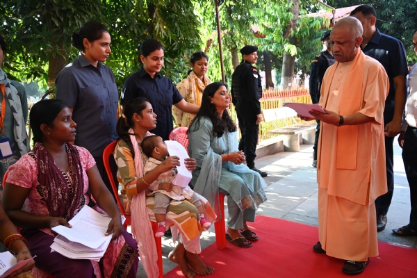 UP CM met with people on Tuesday at Gorakhnath Temple for Janata Darshan