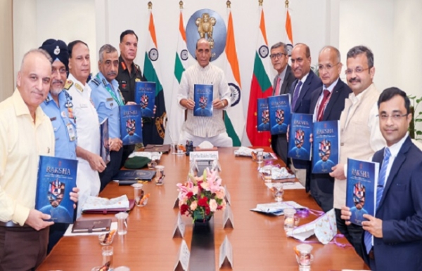 Defence Minister Rajnath Singh releasing the Defence Diplomacy Document