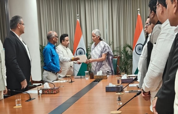 A delegation of trade leaders meeting Union Finance Minister Nirmala Sitharaman.