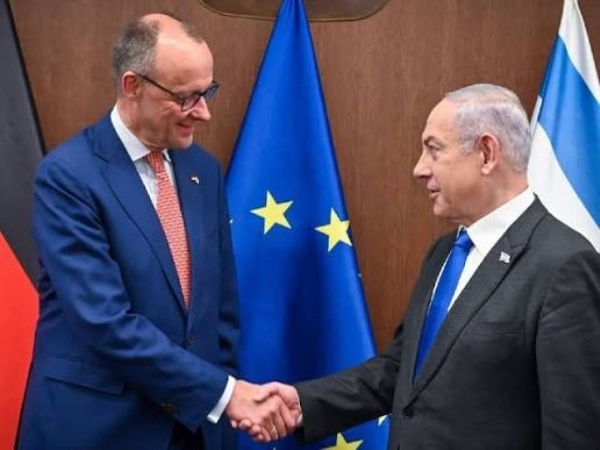 Isreal PM Benjamin Netanyahu with Friedrich Merz