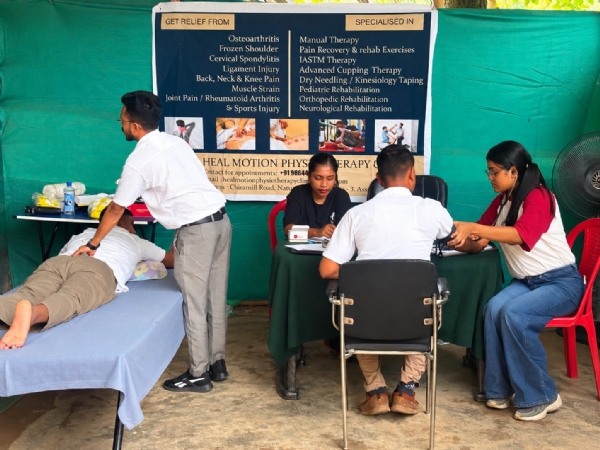 Image of the Free Physiotherapy Check-Up Camp Held At SSB’s ‘G’ Company In Hojai.