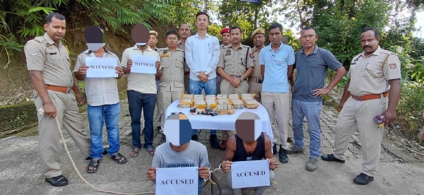 Image of the Hailakandi Police Seizure of Yaba Tablets Worth Over ₹6 Crore and Two Arrested Accused.