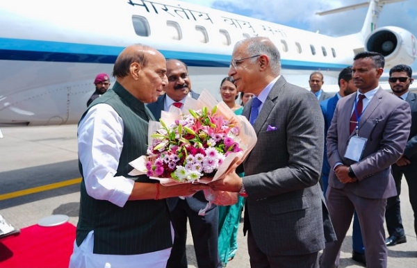 Defence Minister Rajnath Singh Arrives in Colombo Defence Minister Rajnath Singh Arrives in Colombo