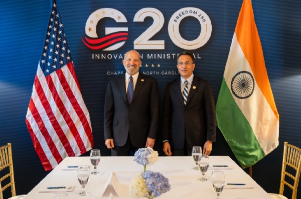 U.S. Commerce Secretary Howard Lutnick and India’s Minister of State for Commerce and Industry, Jitin Prasada. Photo: U.S. Department of Commerce